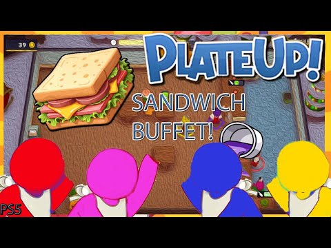 Видео: Тарелка вверх! PS5 — «БУФЕТ-СЭНДВИЧ» (геймплей для 4 игроков)