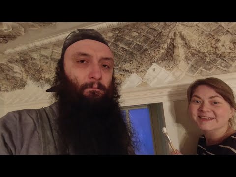 Видео: День 118. Жёлтые пятна от протечек на потолке. Изолирующий грунт. Alligator Haft- & Sperrgrund.