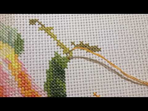 Видео: Как я закрепляю нить в начале работы на лице. Вышивка крестиком