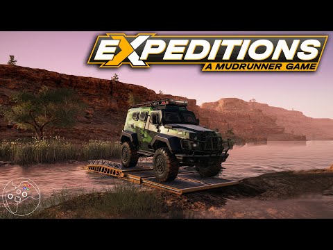 Видео: Expeditions: A MudRunner Game. Новая машина и новая локация