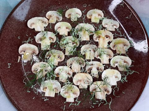 Видео: Карпаччо из грибов! А вы пробовали сырые грибы! Очень вкусно, просто и необычно