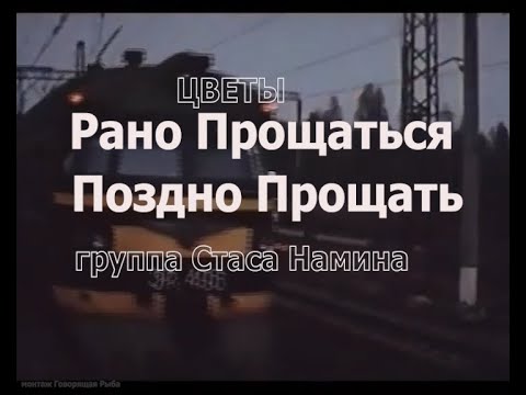 Видео: Рано-прощаться. Поздно-прощать. ВИА ЦВЕТЫ. Группа СТАСА НАМИНА. Клип.