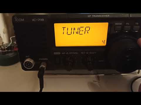 Видео: Включение тюнера N7DDC кнопкой Tuner трансивера ICOM 718  Turning on the N7DDC tuner with the Tuner