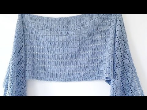 Видео: Как связать новую шаль крючком. Очень простой дизайн для начинающих.