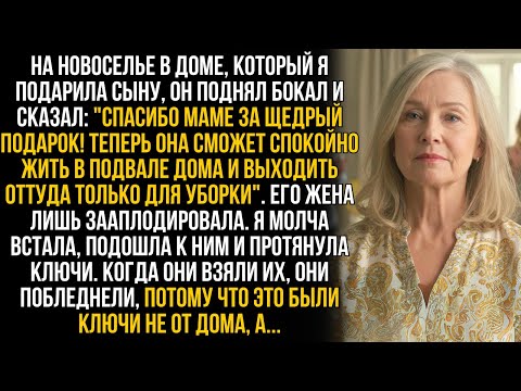 Видео: На новоселье сын сказал: "Теперь мать будет жить в подвале". Я молча протянула ему ключи...