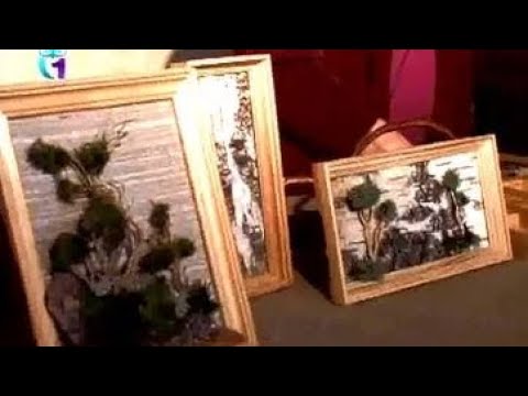 Видео: Делаем картины на фоне бересты и коврики из растений. Мастер класс
