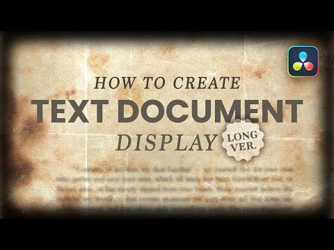 Видео: Отображение документов в Davinci Resolve (+БЕСПЛАТНЫЙ НАЗВАНИЕ)
