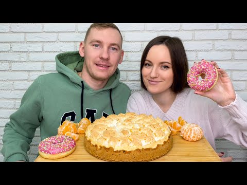 Видео: МУКБАНГ ПИРОГ ТВОРОЖНЫЙ СЛЁЗЫ АНГЕЛА ПОНЧИКИ МАНДАРИНЫ MUKBANG PIE DONUTS ответы на вопросы