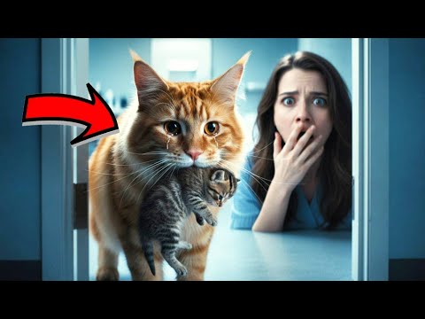 Видео: Кошка принесла котёнка к двери ветклиники и ушла. Утром произошло то, что разрыдались все врачи!