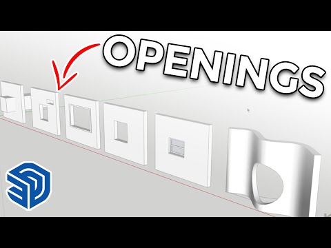 Видео: Как создать проёмы в Sketchup? | 6 лучших способов создания отверстий и проёмов в Sketchup