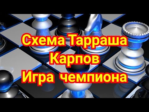 Видео: 15) Французская защита. Система Тарраша. Карпов - Кузмин.1-0.Игра чемпиона.Межзон.1973г Шахматы