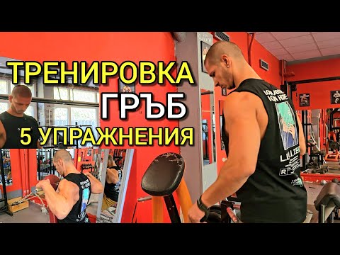 Видео: ТРЕНИРОВКА за ГРЪБ - 5 Упражнения