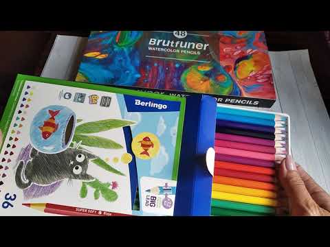 Видео: Цветные Карандаши для рисования . Brauberg,Berlingo,Brutfuner.Какие выбрать?