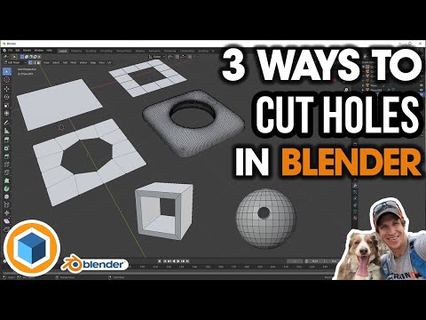 Видео: 3 способа вырезать отверстия в объектах в Blender