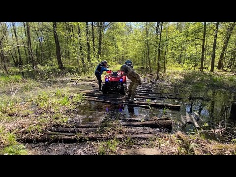 Видео: ПОКАТУШКИ на квадрике! Едем в лес! Половодье! Заливные луга!