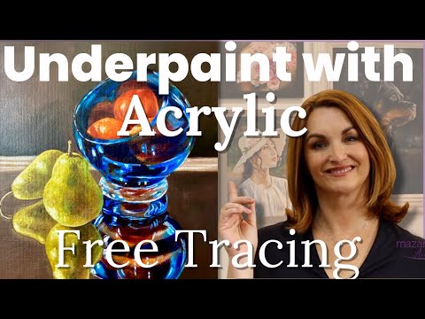 Видео: Техника живописи маслом по акрилу — Отражения в синем стекле