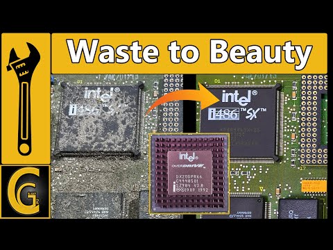 Видео: Очистка и обновление платы промышленного компьютера 486SX, тестирование и игры