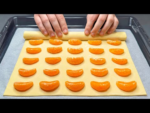 Видео: Если у вас есть мандарины и слоёное тесто, приготовьте этот десерт на каждый день!