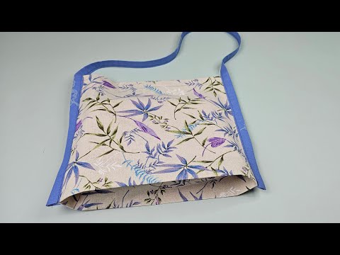 Видео: Простая Эко-Сумка на плечо из цельного куска ткани за 10 минут