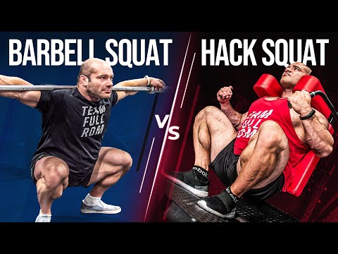 Видео: Какой вид приседаний лучше всего подходит для наращивания мышечной массы? (со штангой или гакк-пр...