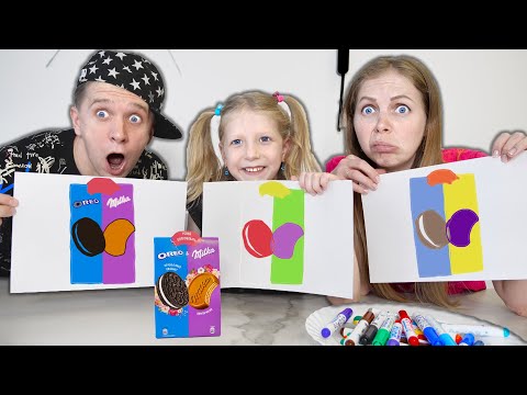 Видео: Самый СЛОЖНЫЙ 3 МАРКЕР ЧЕЛЛЕНДЖ или 3 Marker Challenge with Food от Family Box