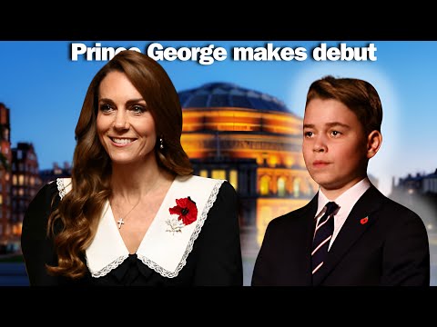 Видео: Принц Джордж дебютирует на Фестивале памяти в Лондоне