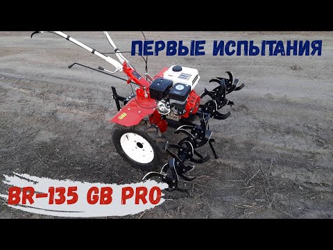 Видео: Брайт BR 135 GB PRO. Первые испытания. Работа фрезами. Посадка картофеля "под окучник".