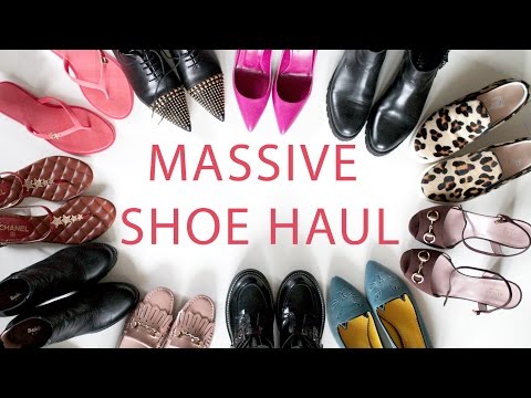 Видео: MASSIVE DESIGNER SHOE HAUL. Покупки: ОЧЕНЬ МНОГО ОБУВИ! Chanel, Gucci, Tods,  Burberry