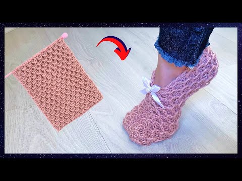 Видео: ИДЕАЛЬНО! ЛЕГКО И ОЧЕНЬ УДОБНО ВЯЗАТЬ ТАПОЧКИ