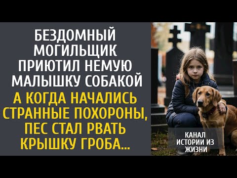 Видео: Могильщик приютил немую малышку собакой… А едва начались похороны, пес стал рвать крышку гроба…
