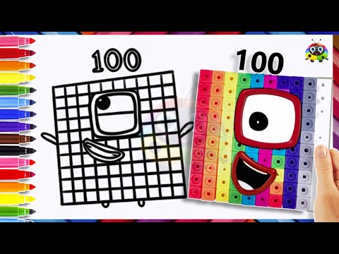 Видео: NUMBERBLOCKS 100 и 200: Рисование и раскрашивание для детей | Простые рисунки для детей | Art Start