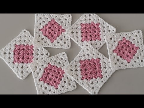 Видео: «Урок по вязанию крючком «Бабушкин квадрат» для начинающих | Научитесь легко вязать крючком!»