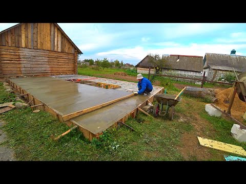 Видео: Фундамент Гаража с Плитой Готов..