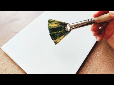 Видео: 2 самых простых весенних пейзажа для рисования / Акриловая живопись для начинающих