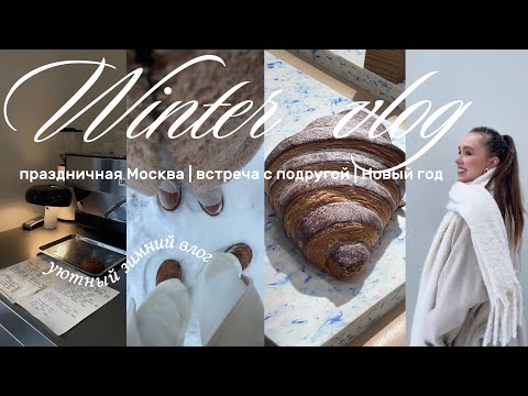 Видео: уютный зимний влог: новогодняя Москва, каток, встречи с друзьями, Новый год за городом