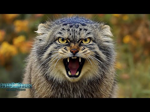 Видео: МАНУЛ - Очень Злобный, дикий КОТ! Самый Пушистый степной отшельник!