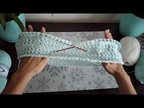 Видео: Что на спицах - новый процесс|| Лёгкий ажурный узор спицами