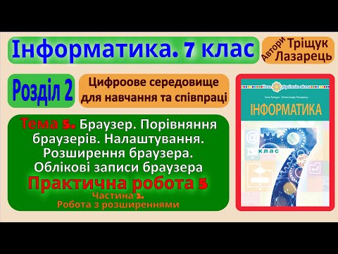 Видео: Тема 5. Браузер. Порівняння браузерів. Частина 3 | 7 клас | Тріщук