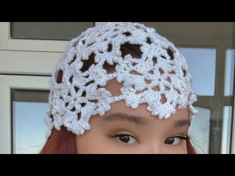 Видео: Трендовая вязаная цветочная шапочка 🔥Подробный МК
