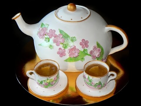 Видео: Торт Чашка с чаєм з мастики - taza de masilla - cup of fondant