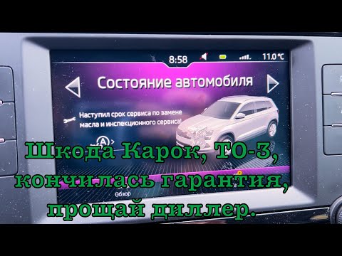 Видео: Шкода Карок, ТО-3, гарантия, диллер или гараж.