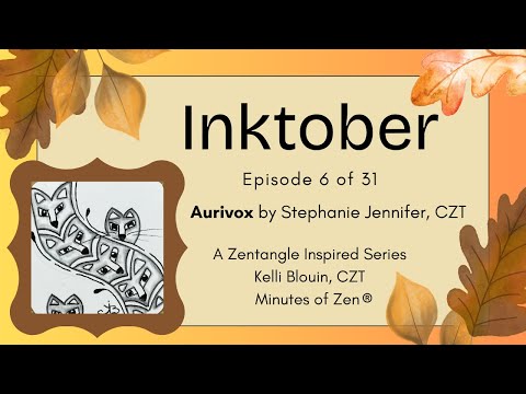 Видео: Inktober 2025 — Зентангл для начинающих© — День 6 — Aurivox