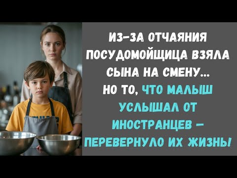 Видео: От безысходности, посудомойщица взяла на смену сынишку… А когда малыш услышал разговор иностранцев…
