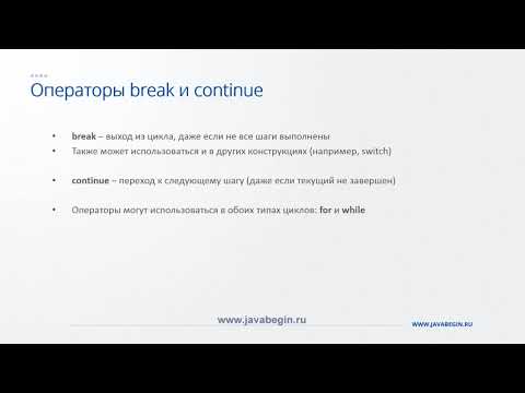 Видео: 7 Циклы в Java