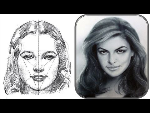Видео: КАК нарисовать ПОРТРЕТ без Карандаша, Основные Принципы Построения ЛИЦА