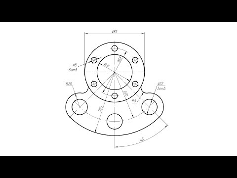 Видео: Создание 2D чертежа детали корпуса в AutoCAD 2017