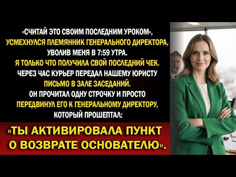 Видео: Он уволил меня в 7:59 утра. А к 9 я уже активировала Право Основателя.