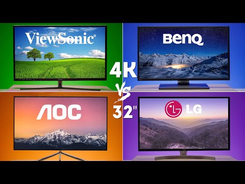 Видео: Сравнение мониторов 4К 32 дюйма LG 32UN650-W vs ViewSonic VX3211-4K-MHD vs BenQ PD3200U vs AOC U32U