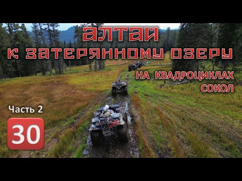 Видео: Алтай. К затерянному озеру на квадроциклах Сокол. 2часть