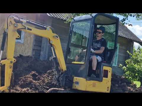 Видео: Яма под септик на минике.#миниэкскаватор